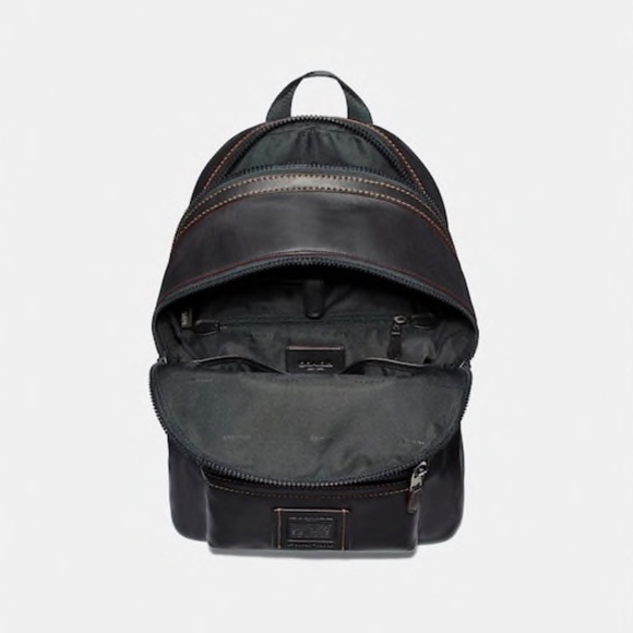 NWT COACH Designer Bag Black Leather Backpack - Picture 5 of 12